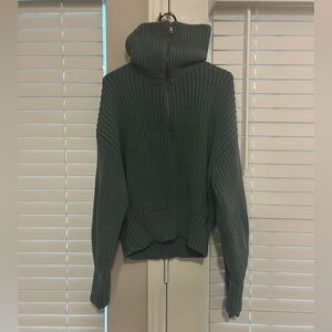 Athleta Alder Sweater Deep‎ Ocean Teal Green Size XL (0276) Super Heavy Fabric